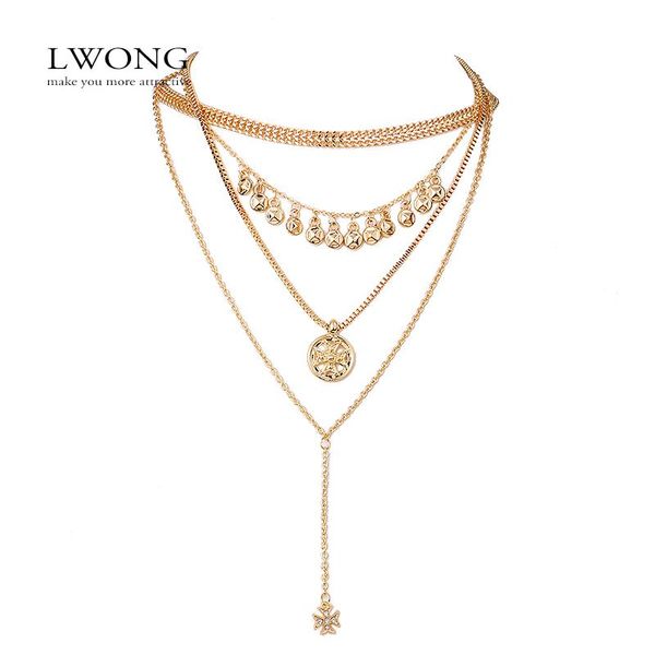 chains lwong fashion gold color multi layered chain choker necklace female hanging coin charms chokers cross pendant necklaces bohemia, Silver
chains lwong fashion gold color multi layered chain choker necklace female hanging coin charms chokers cross pendant necklaces bohemia, Silver