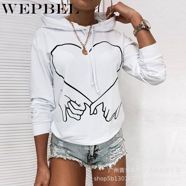 women casual loose print hoodies ladies elegant long sleeve hooded coat female pullover sweatshirt q1210, Black;white
women casual loose print hoodies ladies elegant long sleeve hooded coat female pullover sweatshirt q1210, Black;white