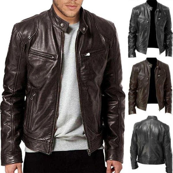 mens pu leather real biker fit brown jacket black new vintage slim men coat1
mens pu leather real biker fit brown jacket black new vintage slim men coat1