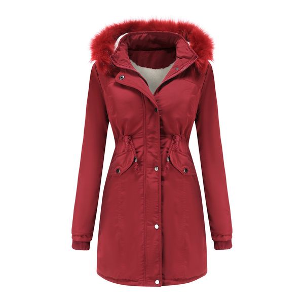 autumn/winter 2021 new female plus-velvet cotton women's clothing removable hat big fur collar jacket epz5, Black
autumn/winter 2021 new female plus-velvet cotton women's clothing removable hat big fur collar jacket epz5, Black