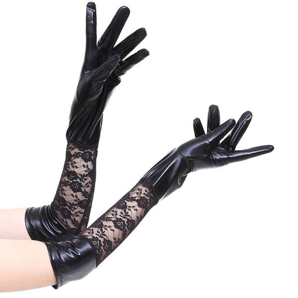 lace mittens faux leather long gloves black ladies full-finger gloves performance party harajuku cosplay, Blue;gray
lace mittens faux leather long gloves black ladies full-finger gloves performance party harajuku cosplay, Blue;gray