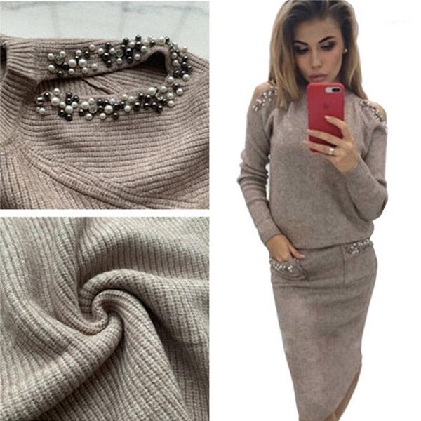 pearls knitted sweater 2 piece set women long sleeve off shoulder knitted jumpers skirts set pullover sweater pencil skirt sets1, White
pearls knitted sweater 2 piece set women long sleeve off shoulder knitted jumpers skirts set pullover sweater pencil skirt sets1, White