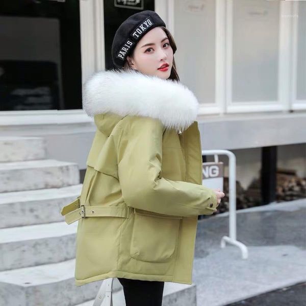 2021 new cotton loose parker parka fashion warm fur collar winter jacket women medium hooded parka coat oversize1, Black
2021 new cotton loose parker parka fashion warm fur collar winter jacket women medium hooded parka coat oversize1, Black