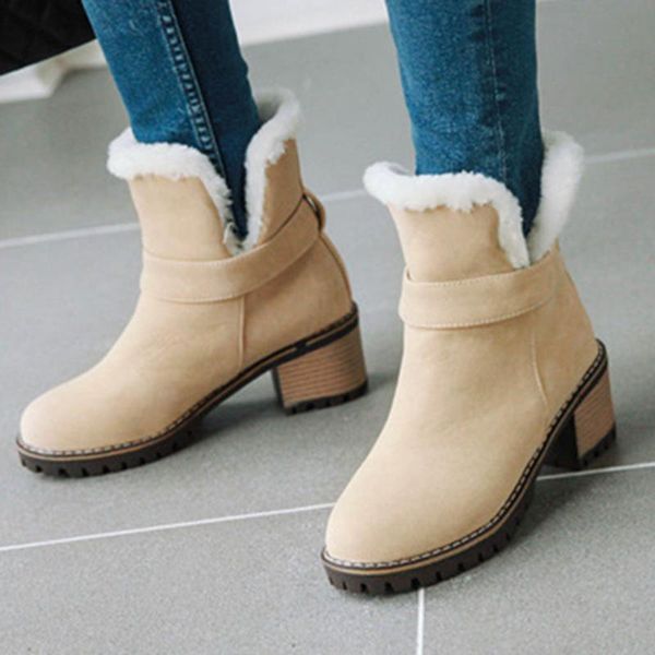 boots women slip-on snow boot for winter shoes heels ankle botas mujer warm plush insole woman, Black
boots women slip-on snow boot for winter shoes heels ankle botas mujer warm plush insole woman, Black
