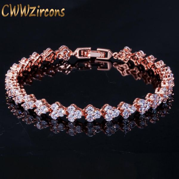 link, chain cwwzircons fashion rose gold color zirconia bracelet round + cz tennis bracelets jewelry for women cb101, Black
link, chain cwwzircons fashion rose gold color zirconia bracelet round + cz tennis bracelets jewelry for women cb101, Black
