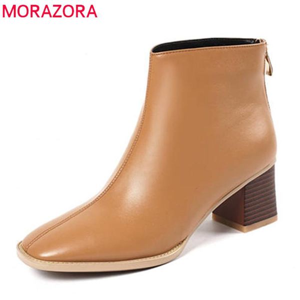 boots morazora 2021 arrival genuine leather women solid colors square toe high heels shoes female autumn winter ankle, Black
boots morazora 2021 arrival genuine leather women solid colors square toe high heels shoes female autumn winter ankle, Black