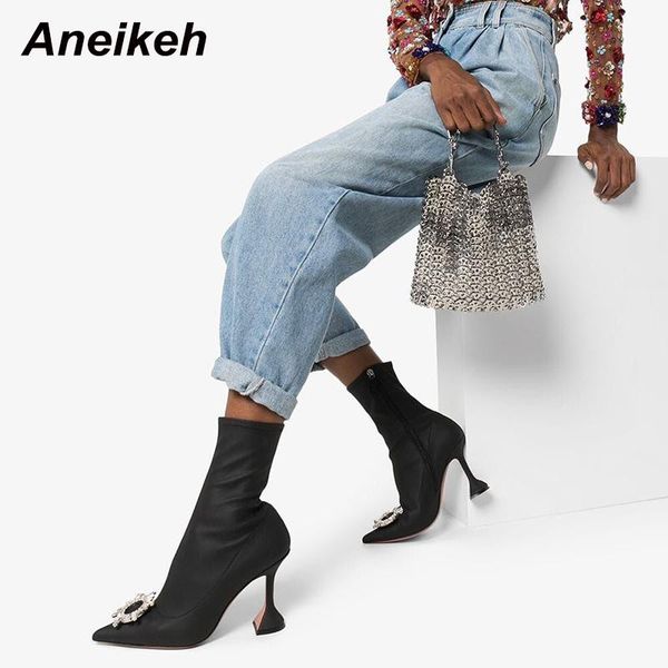 aneikeh black satin sock style ankle boots pointed toe high heel formal dress shoes autumn fashion rhinestone embellished boots
aneikeh black satin sock style ankle boots pointed toe high heel formal dress shoes autumn fashion rhinestone embellished boots
