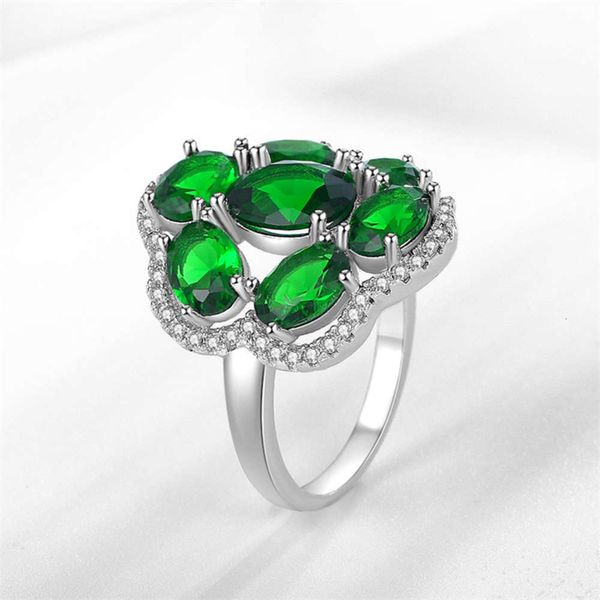 luxurys designers fashion jz337 emerald white copper plated platinum group diamond forest simulation green diamond ring, Silver
luxurys designers fashion jz337 emerald white copper plated platinum group diamond forest simulation green diamond ring, Silver