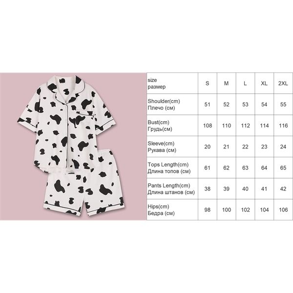 qweek pijamas women pyjamas cute cow print pajamas casual comfortable homewear two-piece sleepwear female summer set women q1217, Black;red
qweek pijamas women pyjamas cute cow print pajamas casual comfortable homewear two-piece sleepwear female summer set women q1217, Black;red