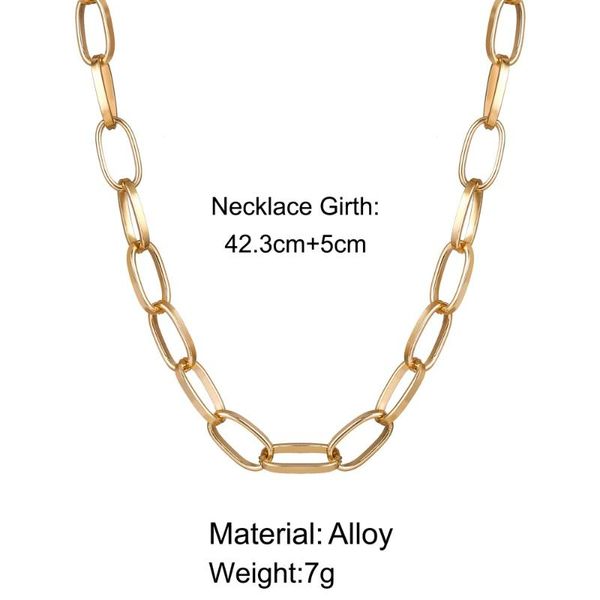 chokers gold color metal choker necklace for women men thick chain collarbone simple punk jewelry street hip hop gift cuban, Golden;silver
chokers gold color metal choker necklace for women men thick chain collarbone simple punk jewelry street hip hop gift cuban, Golden;silver