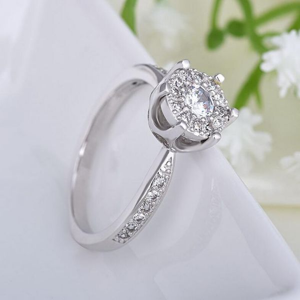 925 sterling silver round cut white z cz diamond gemstones eternity women wedding engagement band ring for lovers' gift valentine, Slivery;golden
925 sterling silver round cut white z cz diamond gemstones eternity women wedding engagement band ring for lovers' gift valentine, Slivery;golden
