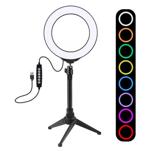 4.7/6.2 inch rgbw dimmable led selfie ring light youtube video live broadcast p studio vlogging light & deskstand holder
4.7/6.2 inch rgbw dimmable led selfie ring light youtube video live broadcast p studio vlogging light & deskstand holder