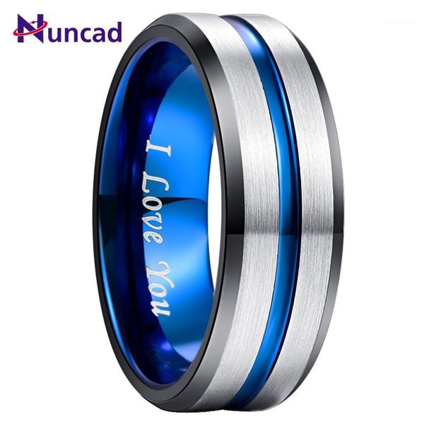 wedding rings nuncad 8mm width tungsten men's ring black electroplated inner bevel blue groove steel frosted steel1, Slivery;golden
wedding rings nuncad 8mm width tungsten men's ring black electroplated inner bevel blue groove steel frosted steel1, Slivery;golden