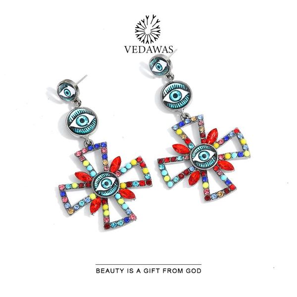 vedawas 2020 trend demon eye unusual earrings bohemian cross drop earrings colored crystal gothic accessories for women jewelry, Silver
vedawas 2020 trend demon eye unusual earrings bohemian cross drop earrings colored crystal gothic accessories for women jewelry, Silver