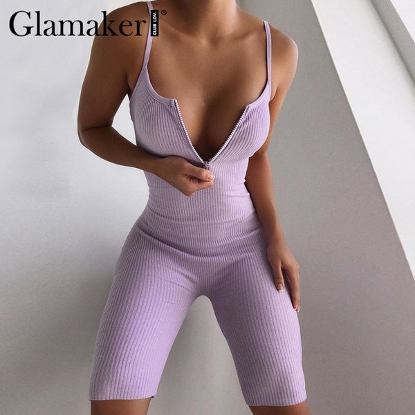 glamaker sleeveless summer short sports jumpsuit women zipper fitness jumpsuit romper female playsuit active overalls t200704, Black;white 
glamaker sleeveless summer short sports jumpsuit women zipper fitness jumpsuit romper female playsuit active overalls t200704, Black;white