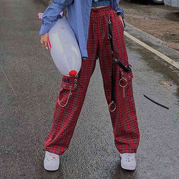 red plaid punk pants women streetwear high waist checked steampunk indie chain cargo pants women grid for, Black;white
red plaid punk pants women streetwear high waist checked steampunk indie chain cargo pants women grid for, Black;white