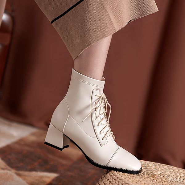 short boots women's 2020 new single boots thick heeled high-heeled women's shoes elastic leather, Black
short boots women's 2020 new single boots thick heeled high-heeled women's shoes elastic leather, Black