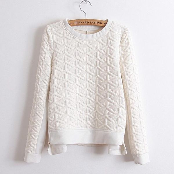women's new sweater 2018 autumn winter long-sleeved pullover zipper decoration round neck women's casual thin sweaters1, White;black
women's new sweater 2018 autumn winter long-sleeved pullover zipper decoration round neck women's casual thin sweaters1, White;black