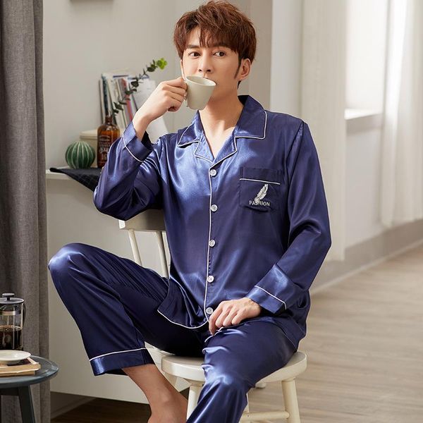 sleepwear real silk men pajamas de hombre pijama hombre verano schlafanzug new thin long-sleeved home service summer pyjama luxe, Black;brown
sleepwear real silk men pajamas de hombre pijama hombre verano schlafanzug new thin long-sleeved home service summer pyjama luxe, Black;brown
