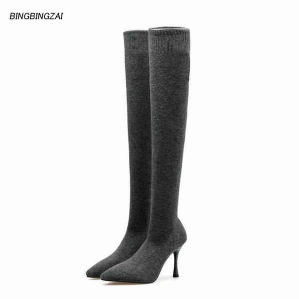bbzai shoes woman socks and boots 9cm pointed toe knee high boots fashion nightclub thin comfort heels heel 34-391, Black
bbzai shoes woman socks and boots 9cm pointed toe knee high boots fashion nightclub thin comfort heels heel 34-391, Black