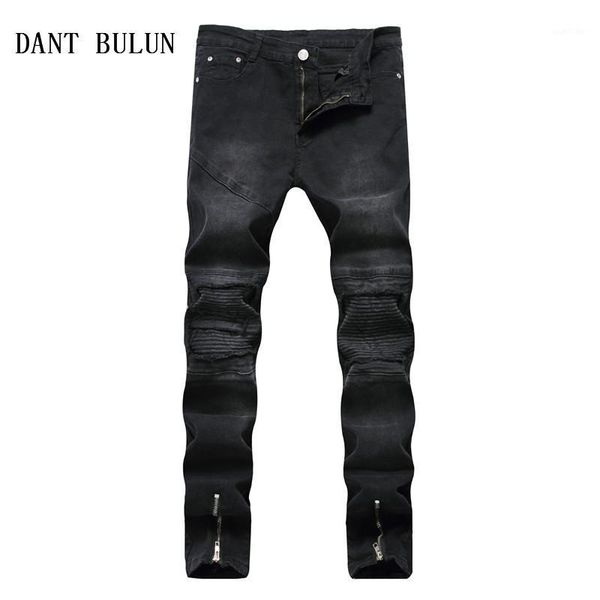 high street men jeans hole distressed ripped skinny biker jeans denim fashion zipper hip hop elastic black pants,18421, Blue
high street men jeans hole distressed ripped skinny biker jeans denim fashion zipper hip hop elastic black pants,18421, Blue