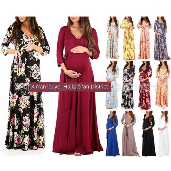 2020 new maternity dresses deep v-neck waistband waist pregnant dress big swing maternity dresses for p shoot drop shipping1, White
2020 new maternity dresses deep v-neck waistband waist pregnant dress big swing maternity dresses for p shoot drop shipping1, White
