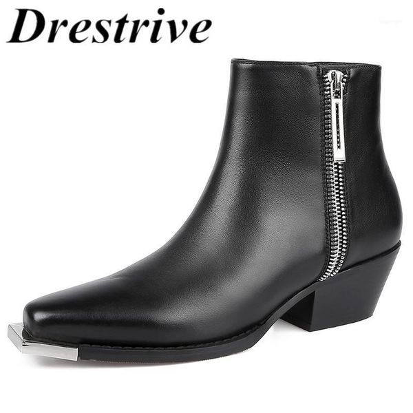 boots drestrive women's ankle metal square toe cow leather zipper black low heels 4 cm 2021 autumn classics office shoes1
boots drestrive women's ankle metal square toe cow leather zipper black low heels 4 cm 2021 autumn classics office shoes1