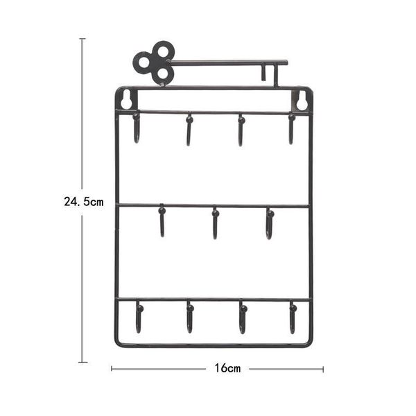wall key hook wrought iron racks hanging basket multi-function storage creative wall decoration mounted wall hook mi wmtpot 
wall key hook wrought iron racks hanging basket multi-function storage creative wall decoration mounted wall hook mi wmtpot