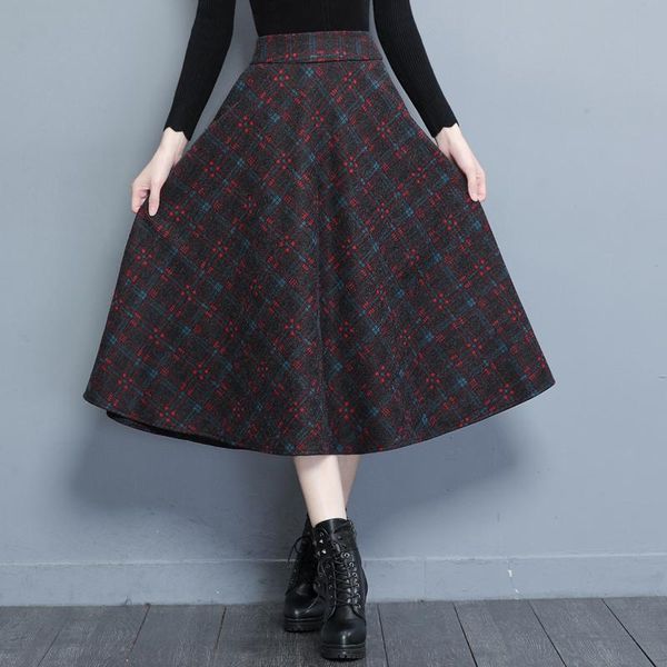 skirts neophil plus size 4xl wool women winter midi plaid grid vintage pockets female woolen high waist skirt mujer faldas s9116, Black
skirts neophil plus size 4xl wool women winter midi plaid grid vintage pockets female woolen high waist skirt mujer faldas s9116, Black