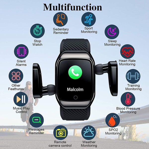 4fds2awsmart watch, tws bluetooth headset smart bracelet 2 in 1 fitness heart rate monitor activity tracker with 1.3 inch screen, ip68
4fds2awsmart watch, tws bluetooth headset smart bracelet 2 in 1 fitness heart rate monitor activity tracker with 1.3 inch screen, ip68