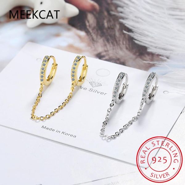 meekcat 925 sterling silver double circle hoops chain guggies clips on earring safe loops clear zircon ring women jewelry, Golden;silver
meekcat 925 sterling silver double circle hoops chain guggies clips on earring safe loops clear zircon ring women jewelry, Golden;silver