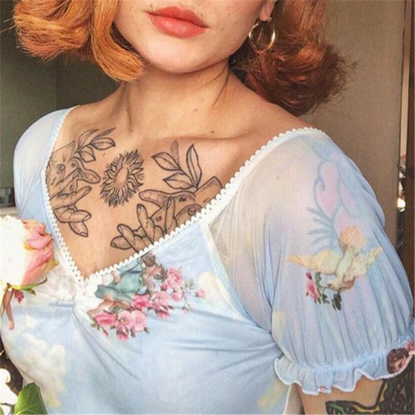 see through crop women ruffles short sleeve fishnet v neck angel cupid print lace up camisole female loose casual t-shirts, White
see through crop women ruffles short sleeve fishnet v neck angel cupid print lace up camisole female loose casual t-shirts, White