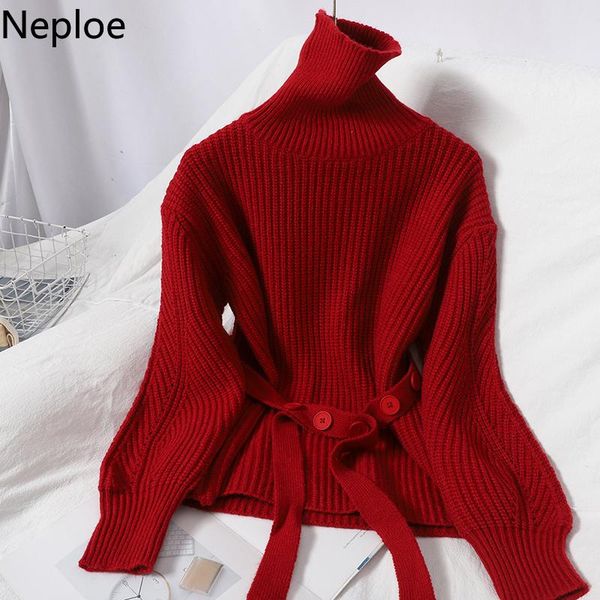 women's sweaters neploe winter clothes woman tuitleneck lace up knitted pullovers women korean temperament loose jumper sueter mujer, White;black
women's sweaters neploe winter clothes woman tuitleneck lace up knitted pullovers women korean temperament loose jumper sueter mujer, White;black