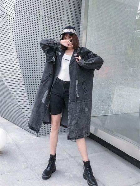 mid-length cowboy cardigan jacket women 2020 spring retro wash hole large size denim windbreaker vintage printed streetwear r4921, Tan;black
mid-length cowboy cardigan jacket women 2020 spring retro wash hole large size denim windbreaker vintage printed streetwear r4921, Tan;black