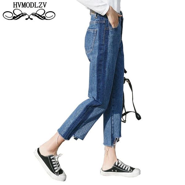 women's jeans spring 7 minutes of pants women 2021 selling high waist wide leg burr irregular straight fashion clothing ls078, Blue
women's jeans spring 7 minutes of pants women 2021 selling high waist wide leg burr irregular straight fashion clothing ls078, Blue
