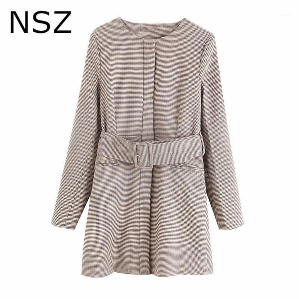 nsz women brown houndstooth coat with belt elegant dress coat plaid jacket slim office ladies checked outerwear1, Black;brown
nsz women brown houndstooth coat with belt elegant dress coat plaid jacket slim office ladies checked outerwear1, Black;brown