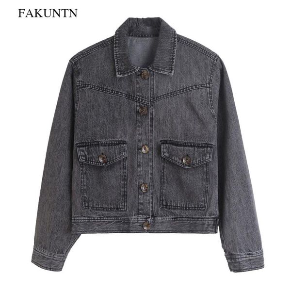 women's jackets women denim jacket coats autumn winter vintage lapel long sleeve outerwear double pocket jean chic clothes, Black;brown
women's jackets women denim jacket coats autumn winter vintage lapel long sleeve outerwear double pocket jean chic clothes, Black;brown