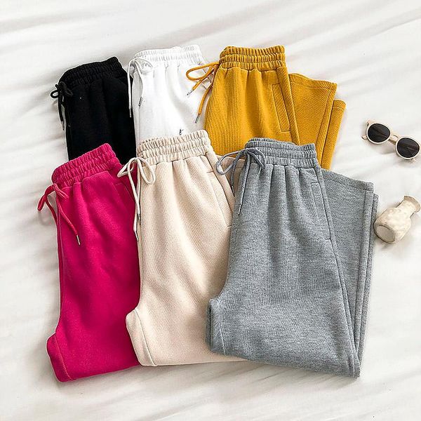 women's pants & capris lace elastic waist straight female 2021 autumn winter korean students loose thick sports casual womens sweatpant, Black;white
women's pants & capris lace elastic waist straight female 2021 autumn winter korean students loose thick sports casual womens sweatpant, Black;white