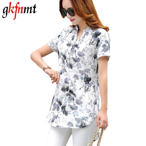 gkfnmt women xxxl summer style floral print cotton linen shirts woman vintage short sleeve blouse v-neck plus size y200622, White
gkfnmt women xxxl summer style floral print cotton linen shirts woman vintage short sleeve blouse v-neck plus size y200622, White