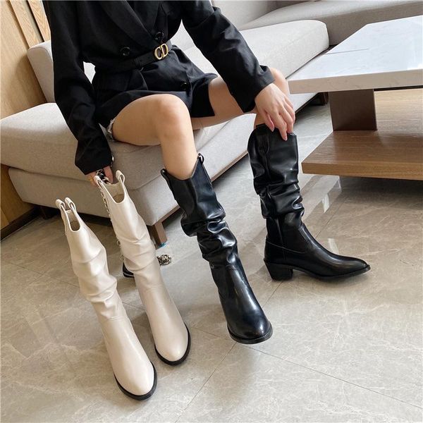 boots women new 2020 female shoes thigh high heels high round toe mid calf ladies rubber low med pointy, Black
boots women new 2020 female shoes thigh high heels high round toe mid calf ladies rubber low med pointy, Black