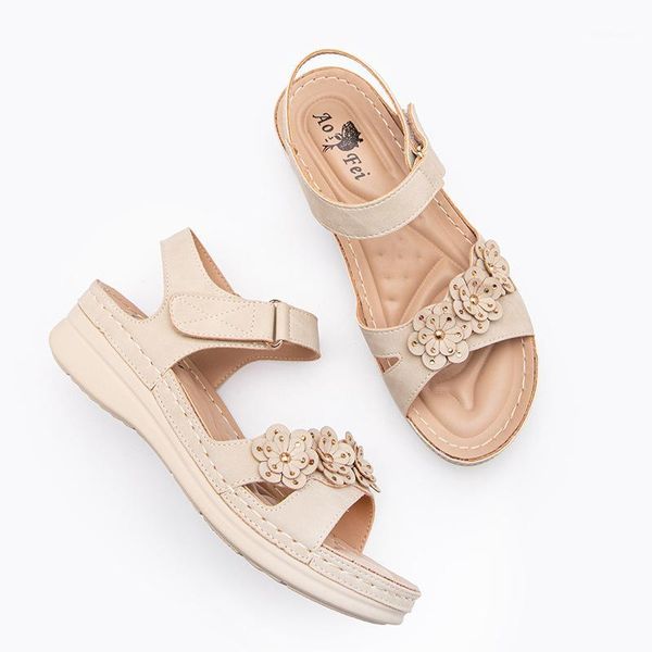 women summer sandals sweet floral wedged sandals large size comfortable pu leather new1, Black
women summer sandals sweet floral wedged sandals large size comfortable pu leather new1, Black