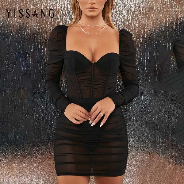 yissang double mesh bandage dress women summer dresses ruched backless bodycon party club femal vintage elegant dress 20201, Black;gray
yissang double mesh bandage dress women summer dresses ruched backless bodycon party club femal vintage elegant dress 20201, Black;gray