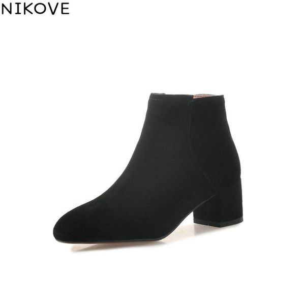 NIKOVE 2020 Women Shoes Round Toe Zipper Solid Ankle Boots Shoes Comfortable Square High Heels Autumn Woman Boots Size 34-39, Black
NIKOVE 2020 Women Shoes Round Toe Zipper Solid Ankle Boots Shoes Comfortable Square High Heels Autumn Woman Boots Size 34-39, Black