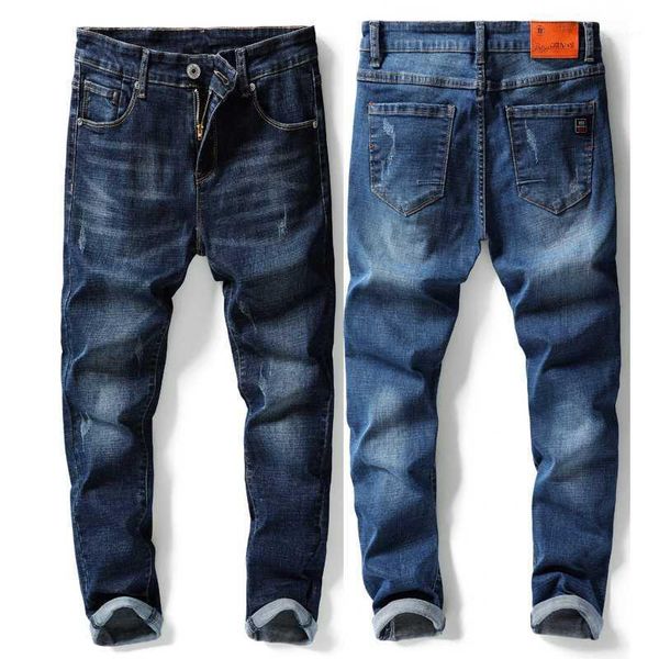 men's jeans classic style business casual elastic force denim trousers blue slim fit male pants jean1
men's jeans classic style business casual elastic force denim trousers blue slim fit male pants jean1