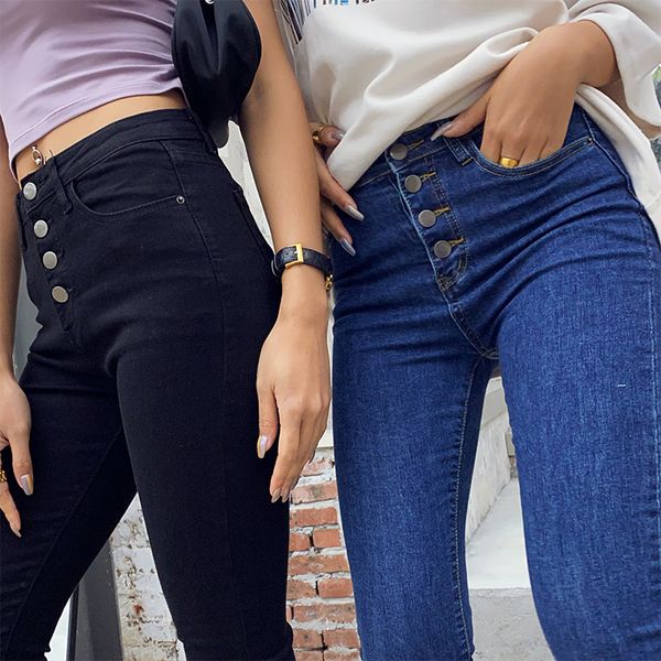 stretch high waist jeans women new skinny slim fashion washed denim pencil pants plastic waist lifting ninth pants lj200811, Blue
stretch high waist jeans women new skinny slim fashion washed denim pencil pants plastic waist lifting ninth pants lj200811, Blue