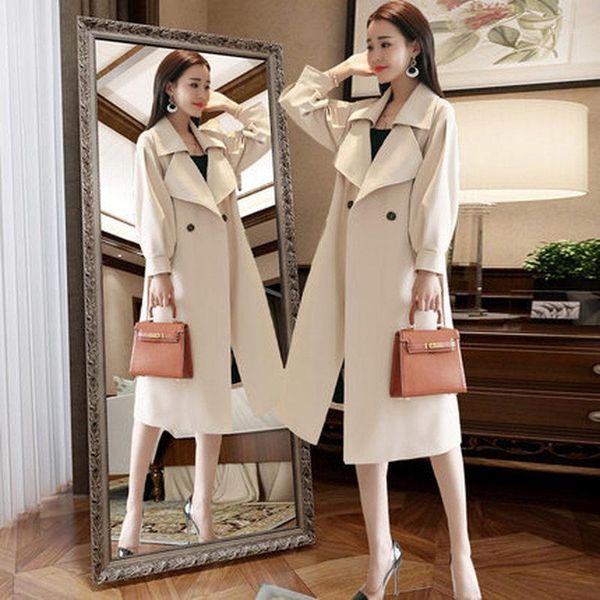 2019 spring and autumn new ladies popular slim fashion mid-length windbreaker jacket1, Tan;black
2019 spring and autumn new ladies popular slim fashion mid-length windbreaker jacket1, Tan;black