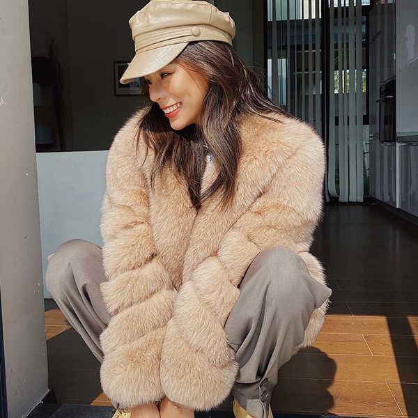 womens autumn long fox lapel fur from fake outwear with female winter coat s001 ule8, Black
womens autumn long fox lapel fur from fake outwear with female winter coat s001 ule8, Black