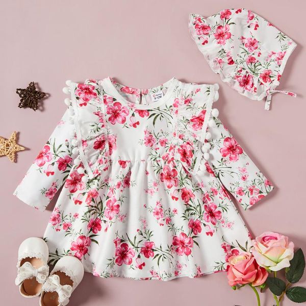 baby girl sweet floral dress, Red;yellow 
baby girl sweet floral dress, Red;yellow