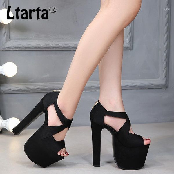 ltarta summer 17cm ultra-high heel waterproof platform nightclub sandals models catwalk shoes thick heel women's shoes zyw1, Black
ltarta summer 17cm ultra-high heel waterproof platform nightclub sandals models catwalk shoes thick heel women's shoes zyw1, Black