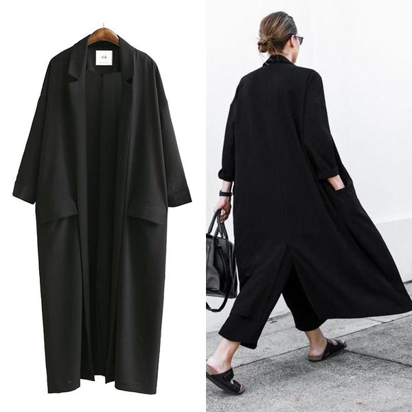women's windbreaker loose coats three quarter sleeve casual turn-down collar with pockets black thin coat jacket female outwear, Tan;black
women's windbreaker loose coats three quarter sleeve casual turn-down collar with pockets black thin coat jacket female outwear, Tan;black